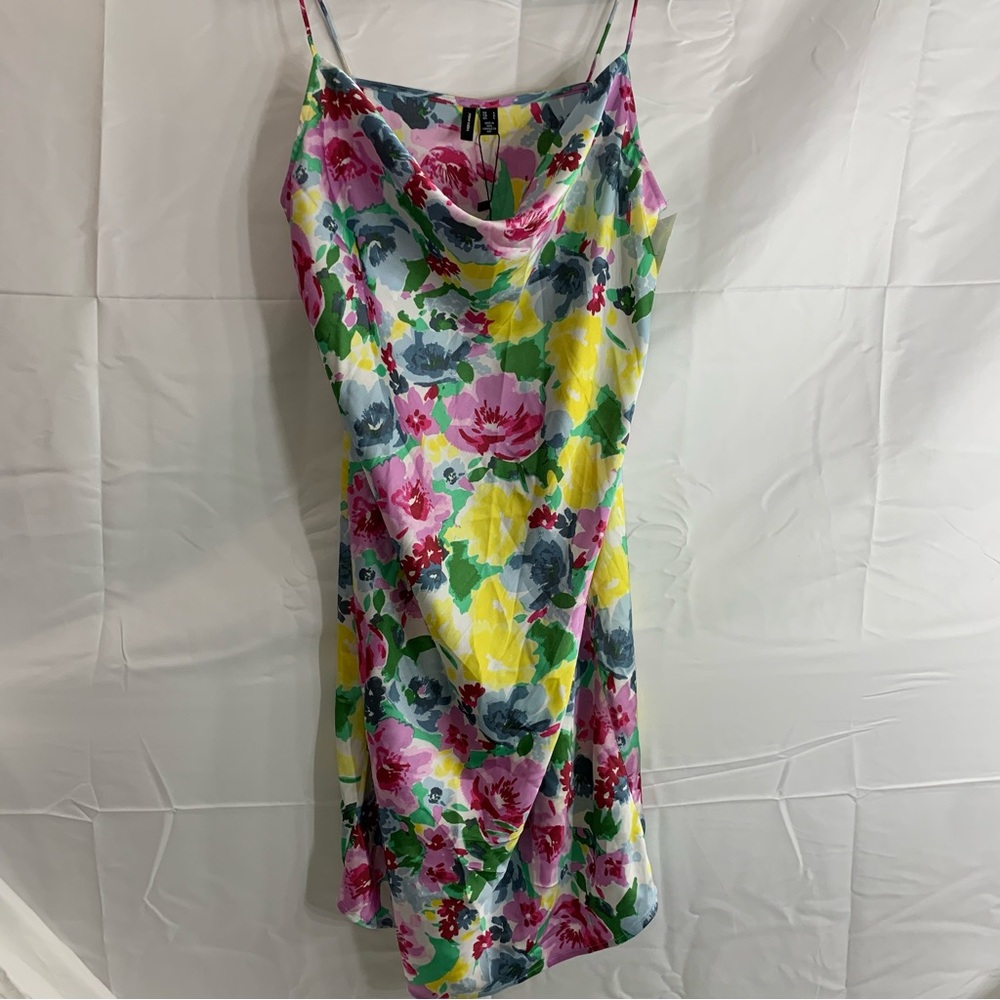 NWT Vero Moda Vibrant Floral Slip Dress, size L - Picture 10 of 10